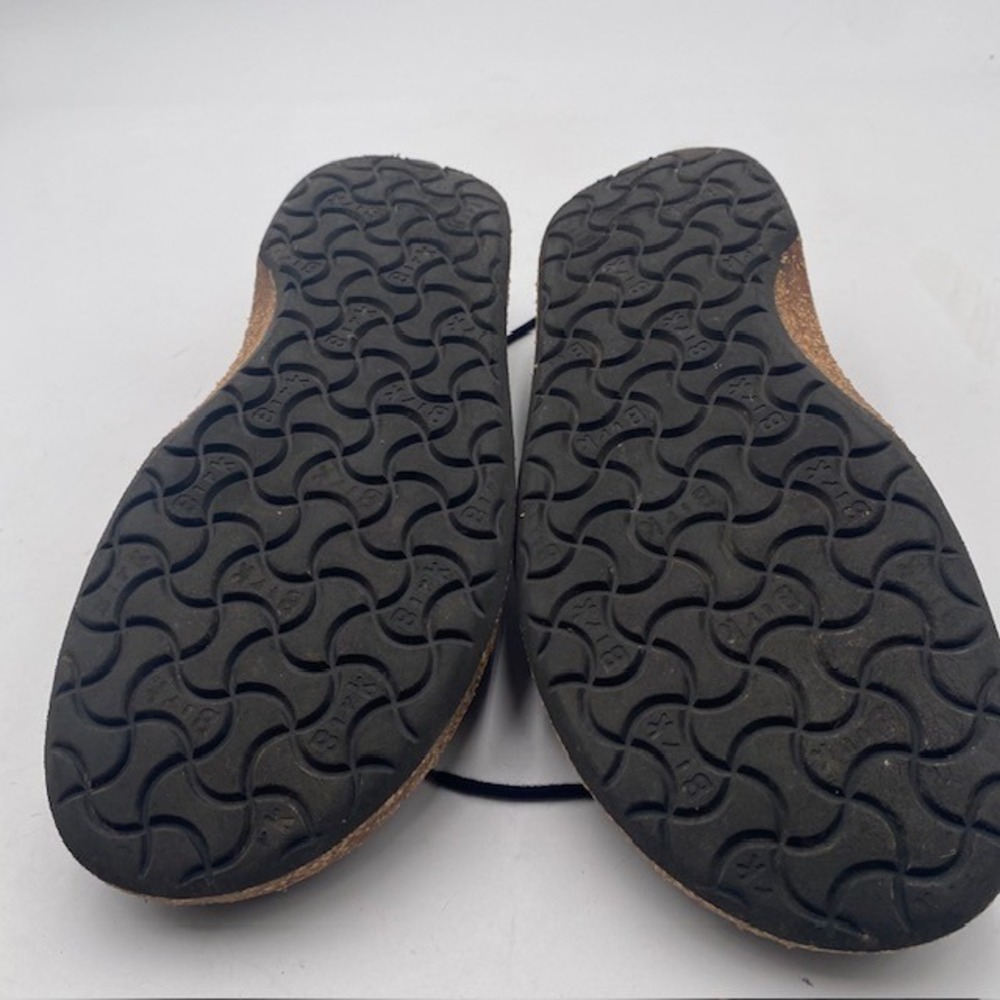 Birkenstock Gary Black Suede Lace Up Shoes Women 9 Men 7 Comfort Flat 1013439 - Picture 12 of 14
